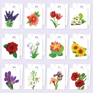 Flower Calendar - Paint by Numbers Calendar 2027