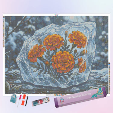 frost-marigolds-diamond-painting-kit-diamond-painting-art-kit