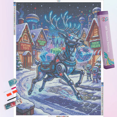 future-robot-reindeer-diamond-painting-kit