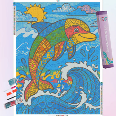 geometric-art-dolphin-diamond-painting-kit