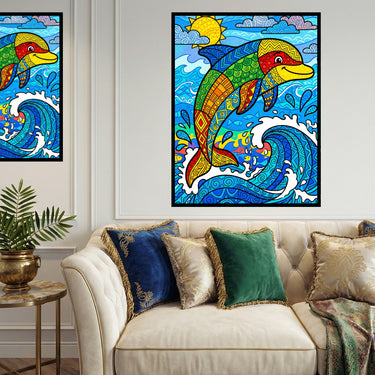 geometric-art-dolphin-diamond-painting-kit
