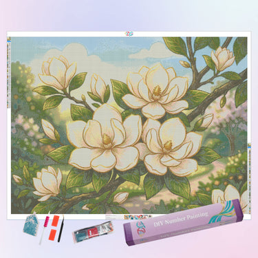 gold-magnolias-diamond-painting-kit-diamond-painting-art-kit