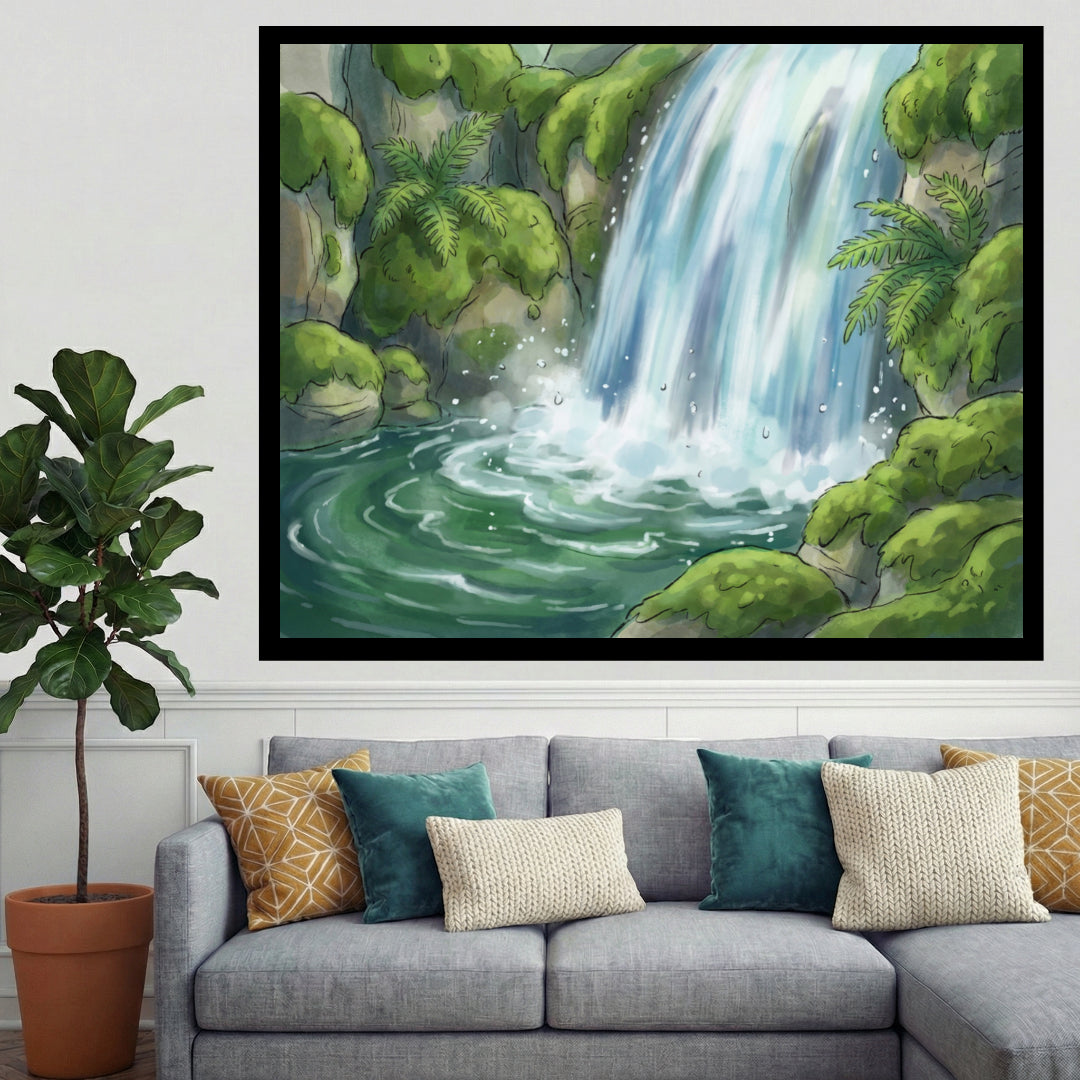 green-waterfall-paint-by-numbers-kit
