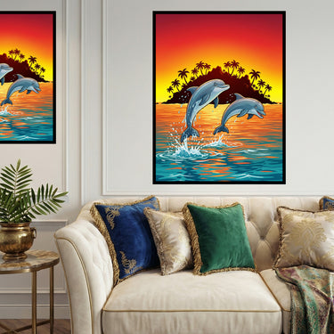 happy-dolphins-orange-sunset-diamond-painting-kit