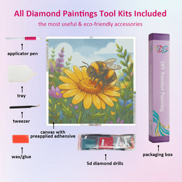 honeybee-on-daisy-diamond-painting-kit-diamond-painting-art-kit