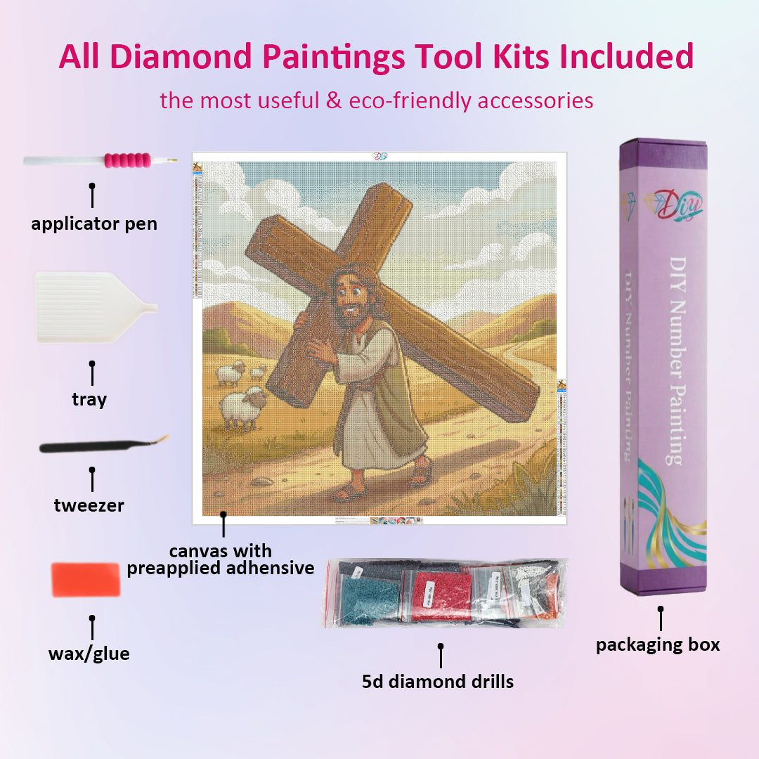 jesus-carried-the-huge-cross-diamond-painting-art-kit