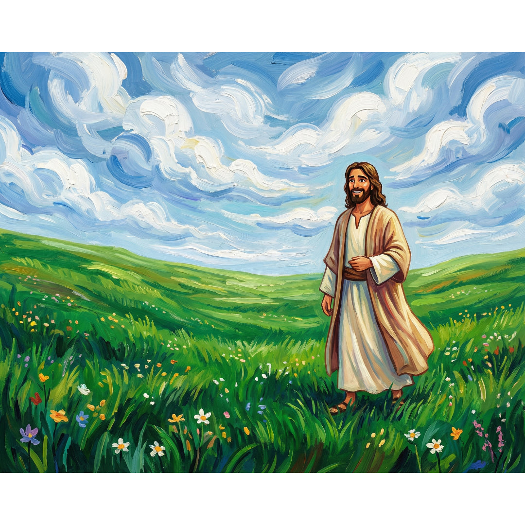 jesus-in-the-green-field-paint-by-numbers-kit