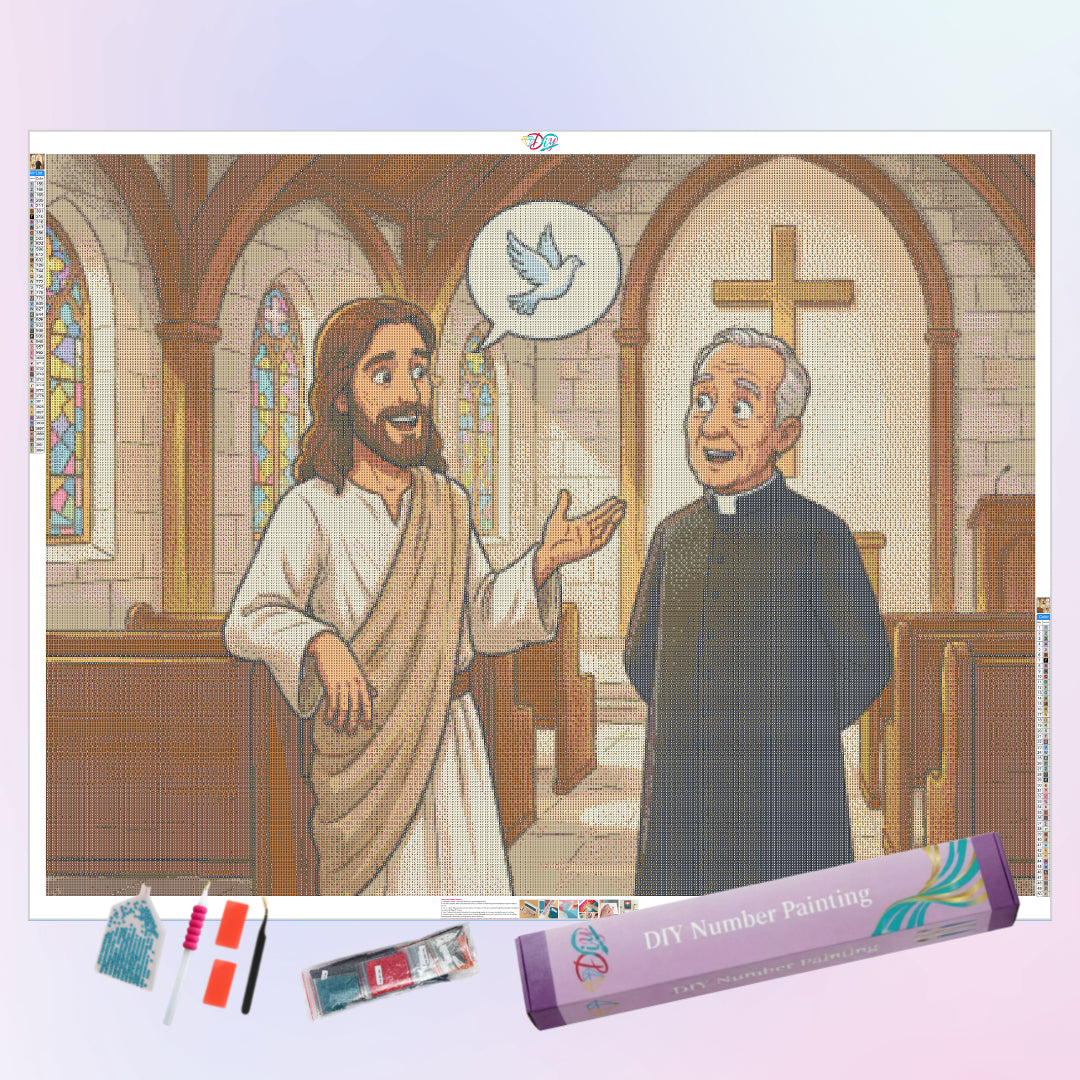 jesus-talks-to-priest-diamond-painting-art-kit