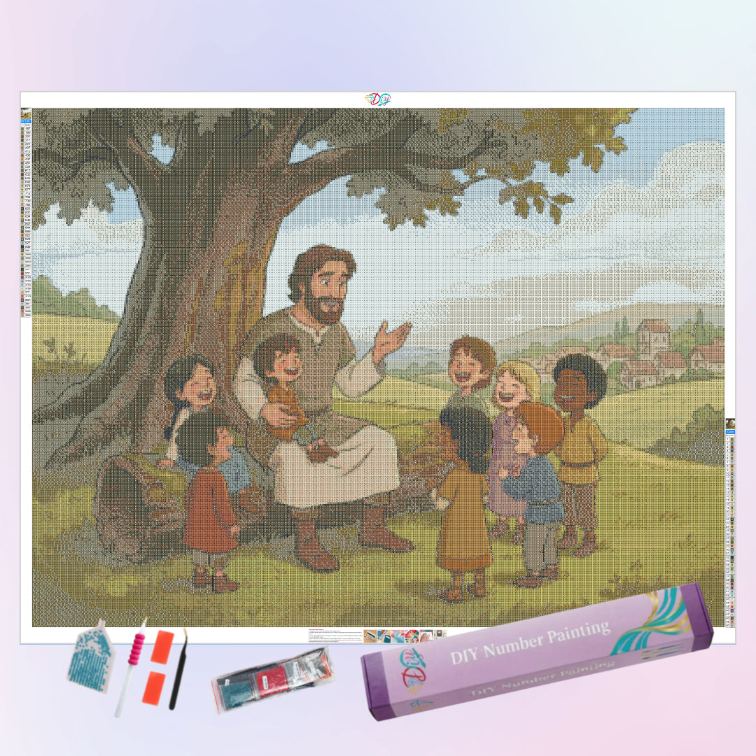 jesus-with-kids-diamond-painting-art-kit