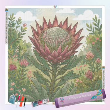 king-protea-diamond-painting-kit-diamond-painting-art-kit