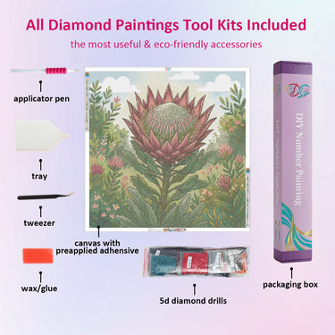 king-protea-diamond-painting-kit-diamond-painting-art-kit