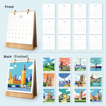 Landmark Calendar - Paint by Numbers Calendar 2027