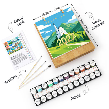 Landmark Calendar - Paint by Numbers Calendar 2027