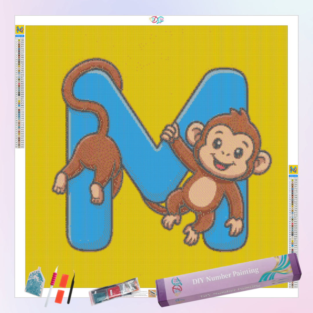 m-for-monkey-diamond-painting-art-kit
