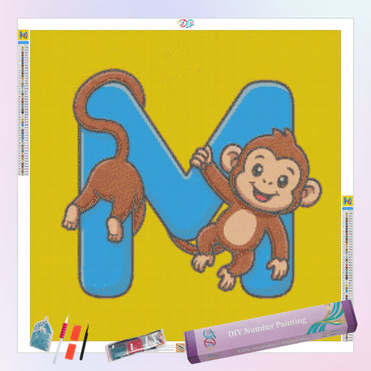 m-for-monkey-diamond-painting-art-kit
