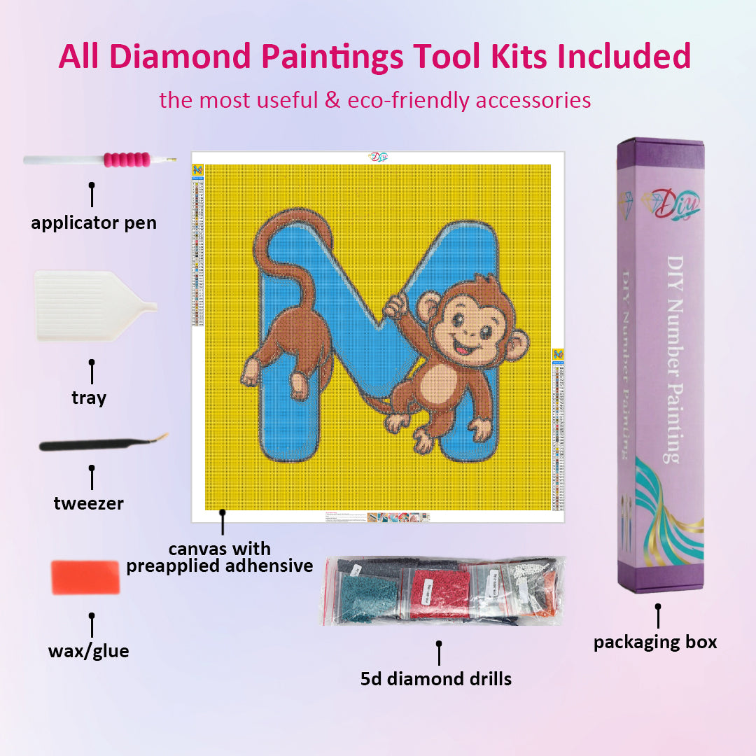 m-for-monkey-diamond-painting-art-kit