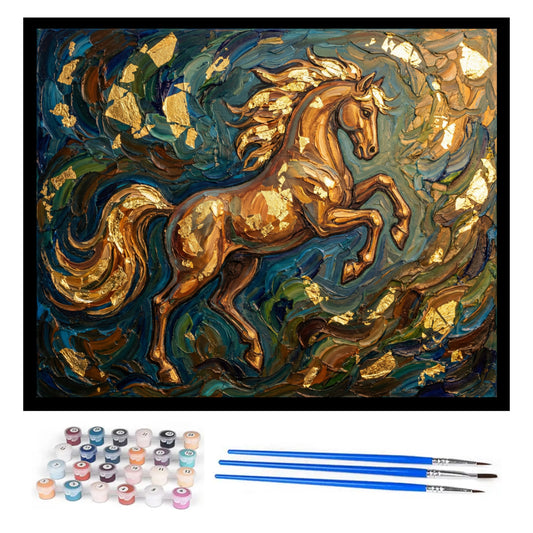 metallic-horse-paint-by-numbers-kit