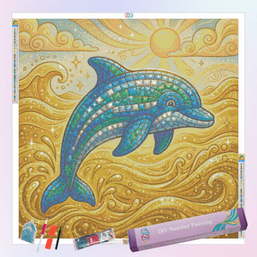 mosaic-dolphin-diamond-painting-kit