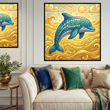 mosaic-dolphin-diamond-painting-kit