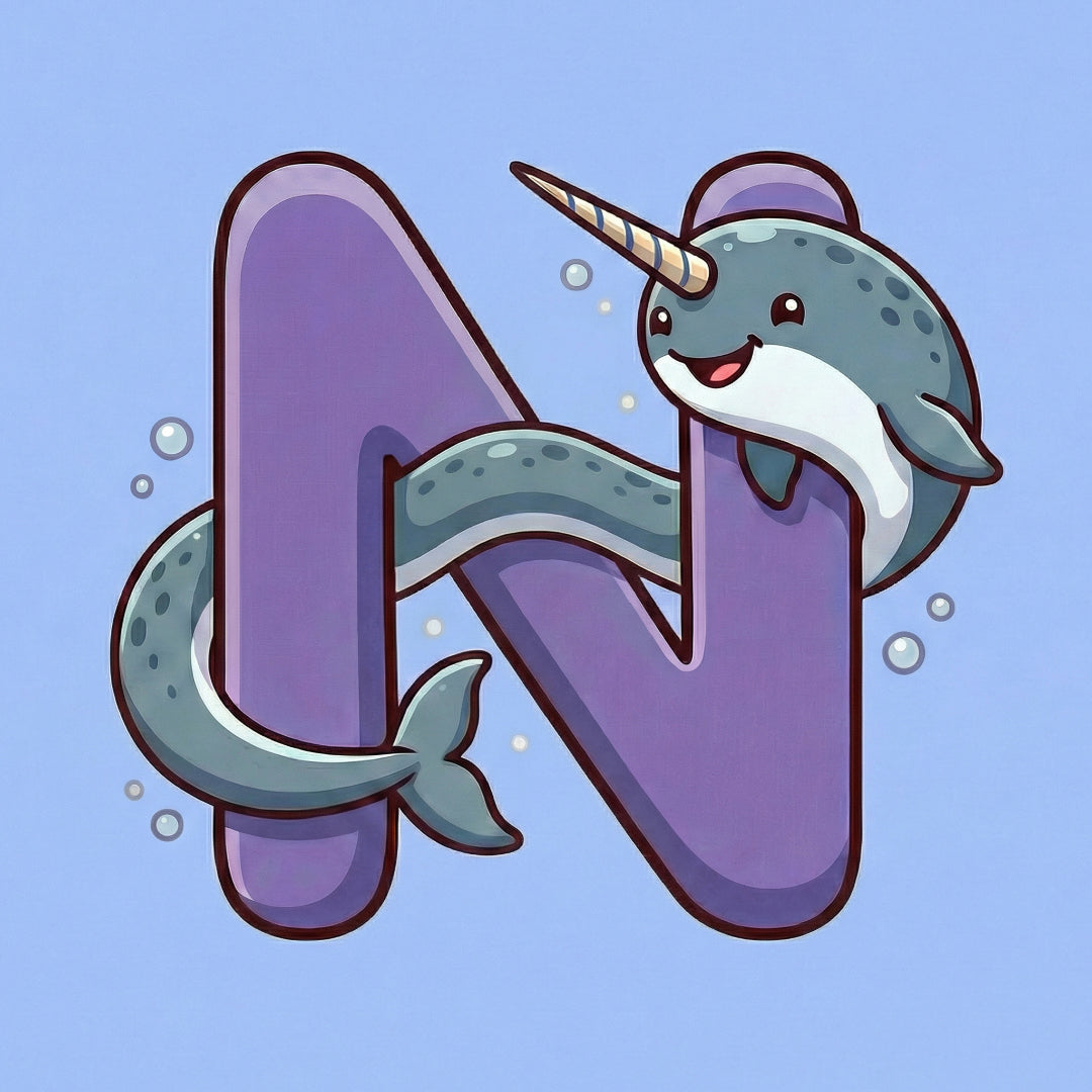 n-for-narwhal-diamond-painting-art-kit
