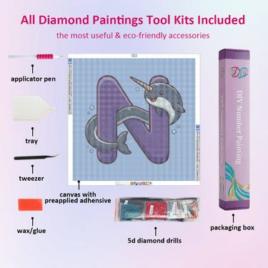 n-for-narwhal-diamond-painting-art-kit