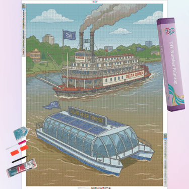 old-riverboat-modern-ferry-diamond-painting-kit-diamond-painting-art-kit