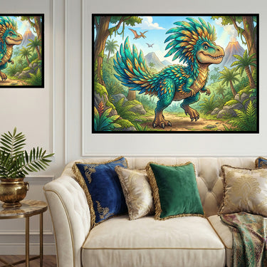 peacock-dressed-t-rex-diamond-painting-kit-diamond-painting-art-kit