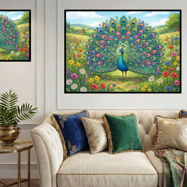 peacock-shows-its-tail-diamond-painting-kit-diamond-painting-art-kit