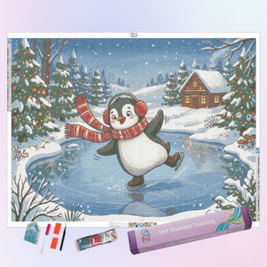 penguin-ice-skating-diamond-painting-kit