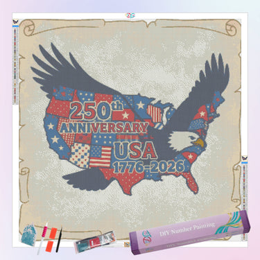 record-the-250th-anniversary-diamond-painting-kit-diamond-painting-art-kit