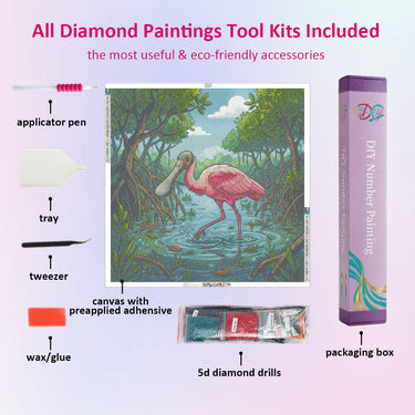roseate-spoonbill-diamond-painting-kit