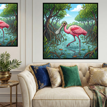 roseate-spoonbill-diamond-painting-kit