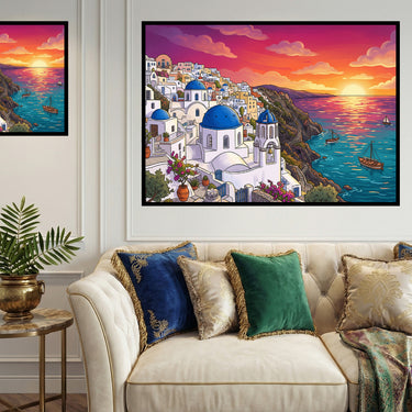 santorini-sunset-diamond-painting-kit-diamond-painting-art-kit