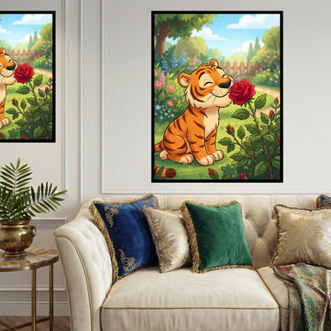 small-tiger-loves-rose-diamond-painting-kit