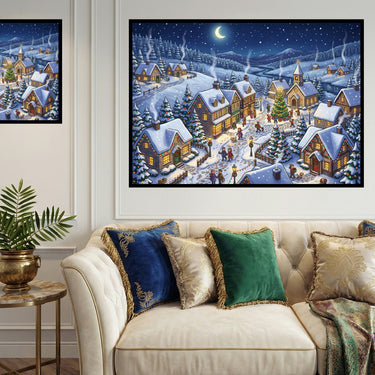 snowy-village-diamond-painting-kit-diamond-painting-art-kit