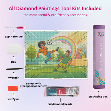 soccer-rainbow-flick-diamond-painting-kit-diamond-painting-art-kit