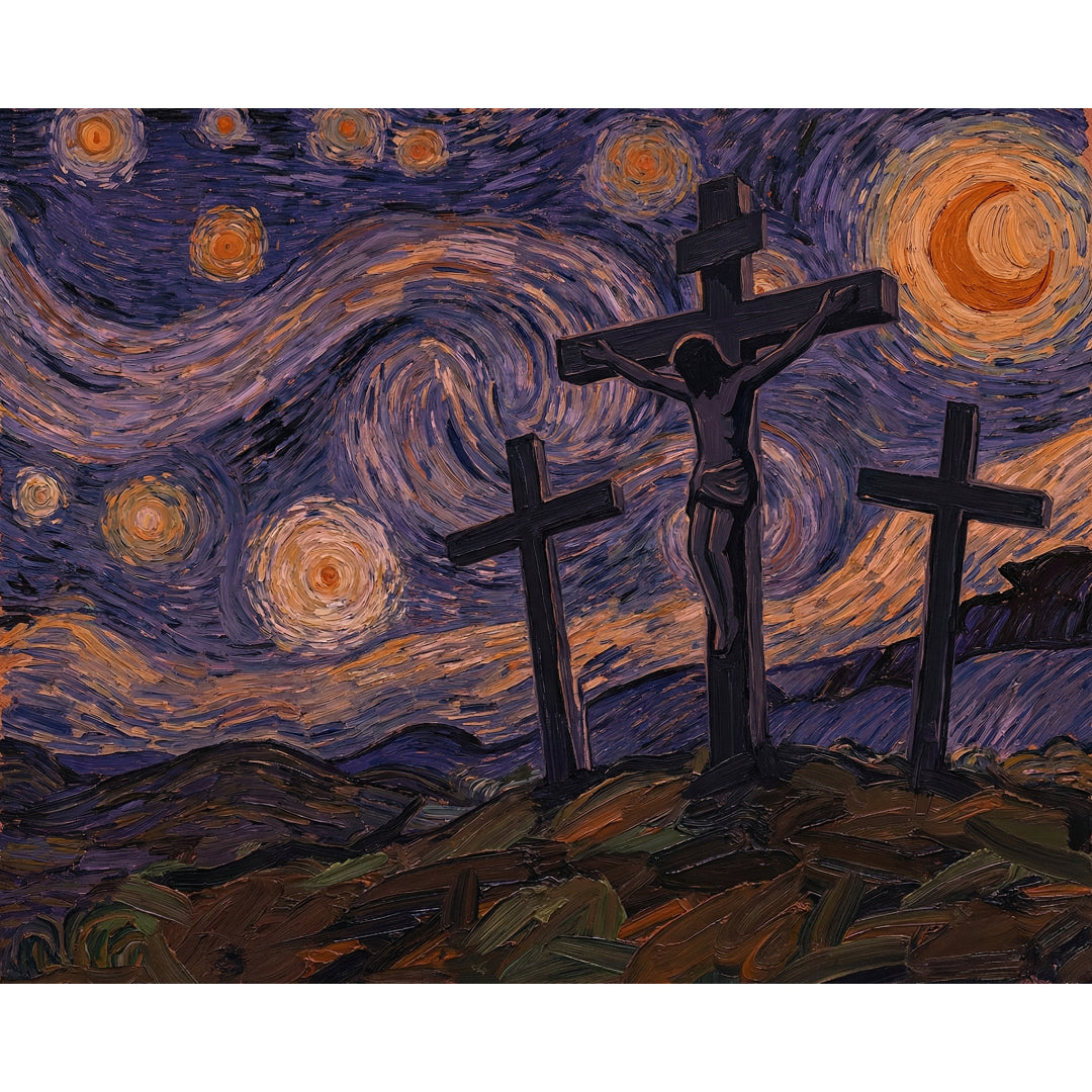starry-night-jesus-on-the-cross-paint-by-numbers-kit