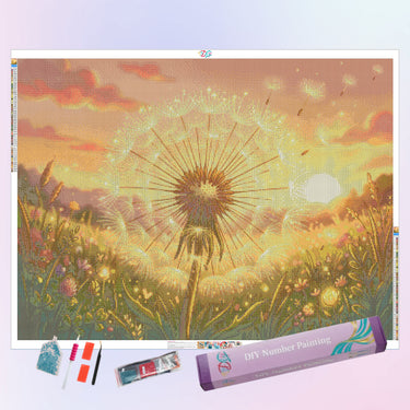 sunset-dandelion-diamond-painting-kit-diamond-painting-art-kit
