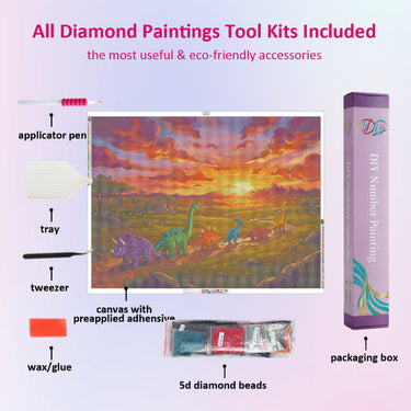 sunset-dinosaur-diamond-painting-kit-diamond-painting-art-kit