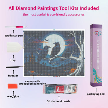 three-ravens-in-halloween-diamond-painting-kit