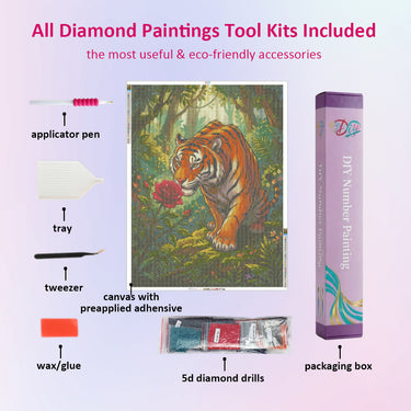tiger-sniffes-the-rose-diamond-painting-kit