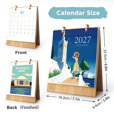 Travel Calendar - Paint by Numbers Calendar 2027