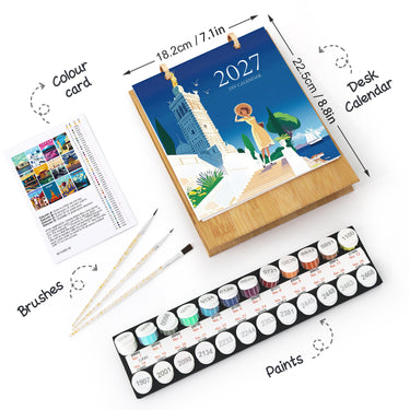 Travel Calendar - Paint by Numbers Calendar 2027