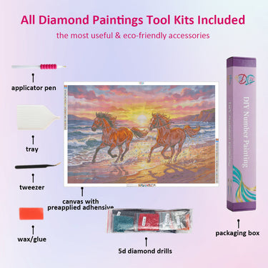 two-horses-at-beach-sunrise-diamond-painting-kit