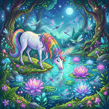 unicorn-drinking-water-diamond-painting-kit-diamond-painting-art-kit