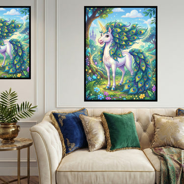 unicorn-in-peacock-dress-diamond-painting-kit-diamond-painting-art-kit