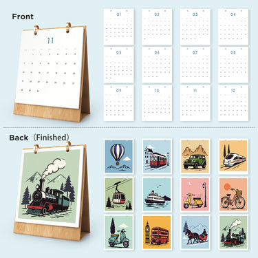 Vehicle Calendar - Paint by Numbers Calendar 2027