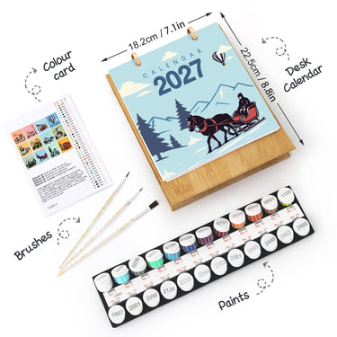 Vehicle Calendar - Paint by Numbers Calendar 2027