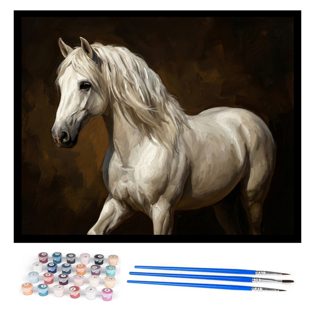 white-andalusian-horse-paint-by-numbers-kit
