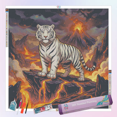 white-tiger-on-lava-rocks-diamond-painting-kit